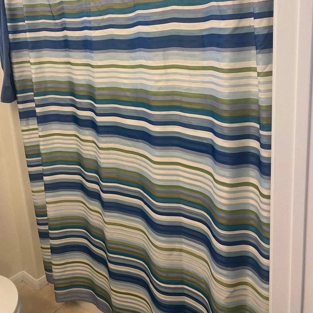 Threshold Shower Curtain with hooks